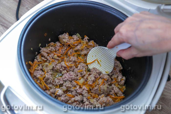 Гречка с фаршем в мультиварке Гречка с фаршем в мультиварке