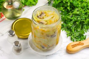 Капуста с грибами на зиму