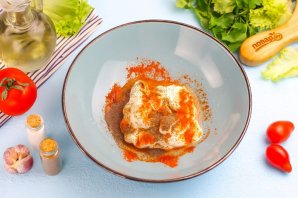 Минтай в духовке с картофелем