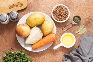 Постный суп с гречкой