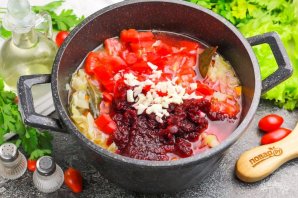 Борщ с вареной свеклой