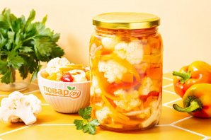 Салат из цветной капусты на зиму Салат из цветной капусты на зиму