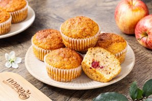 Постные яблочные кексы