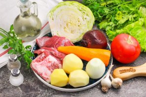 Борщ с вареной свеклой