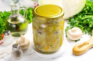 Капуста с грибами на зиму