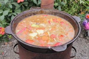 Шурпа на костре