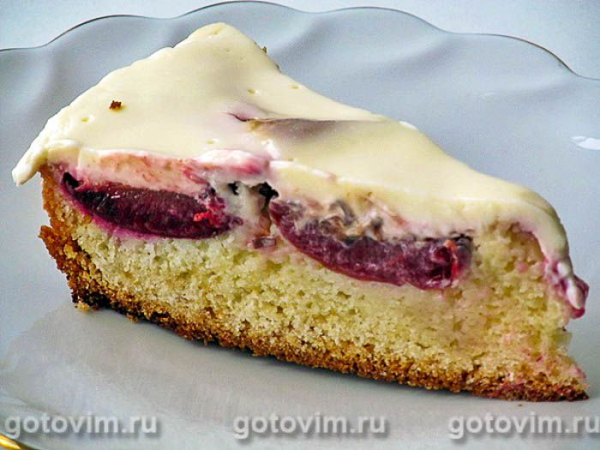 Сливовый пирог со сметанной заливкой «Слива в сметане» Сливовый пирог со сметанной заливкой «Слива в сметане»