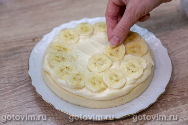 Бисквитный торт с заварным кремом в микроволновке Бисквитный торт с заварным кремом в микроволновке