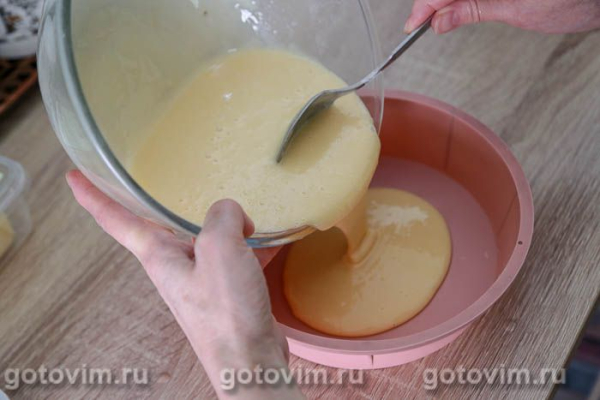 Бисквитный торт с заварным кремом в микроволновке Бисквитный торт с заварным кремом в микроволновке