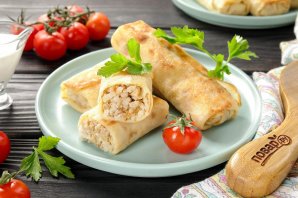 Блины с мясом и рисом Блины с мясом и рисом