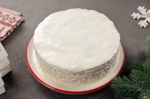 Новогодний печеночный торт