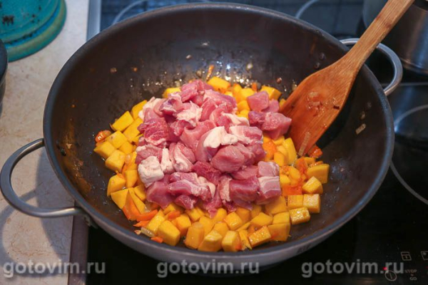 Перловка с мясом и тыквой