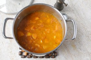 Постный суп из тыквы