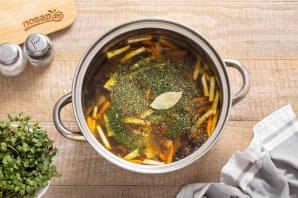 Постный грибной суп из сушеных грибов