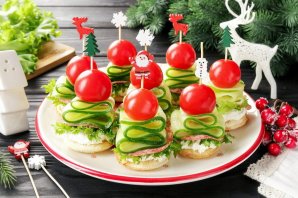 Закуска на шпажках на Новый год Закуска на шпажках на Новый год