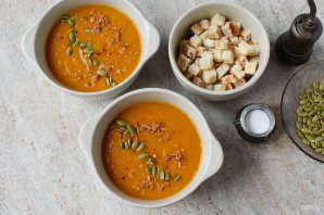 Постный суп из тыквы