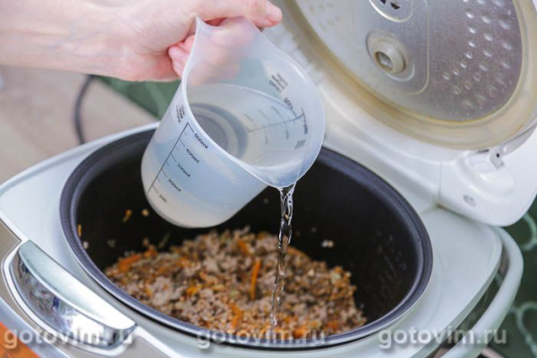 Гречка с фаршем в мультиварке Гречка с фаршем в мультиварке