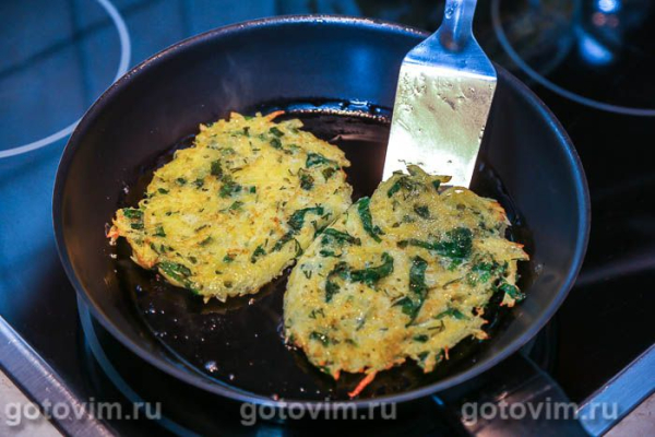 Драники с черемшой