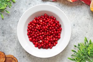 Компот из брусники и яблок