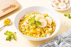 Овсянка с куркумой