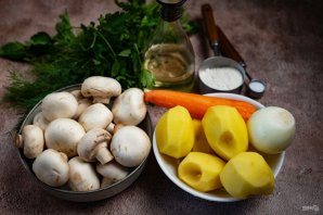 Постный грибной суп