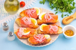 Канапе с семгой