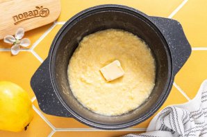 Пшенная каша с айвой