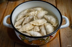 Постные вареники с грибами