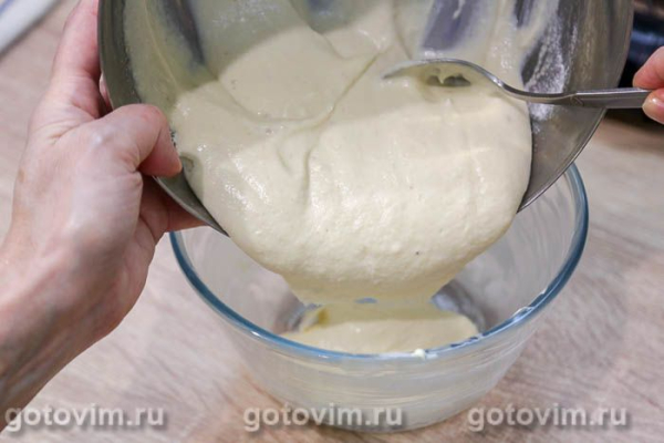 Манник с творогом и бананами в микроволновке