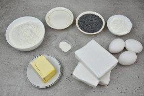 Пирог с творогом и маком