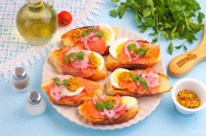 Канапе с семгой