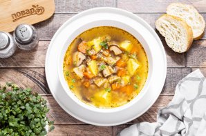 Постный суп с грибами