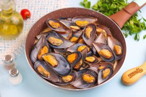 Ракушки мидии в сливочном соусе