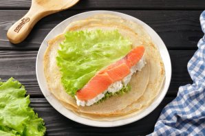 Блины с красной рыбой