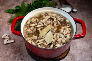 Постный грибной суп