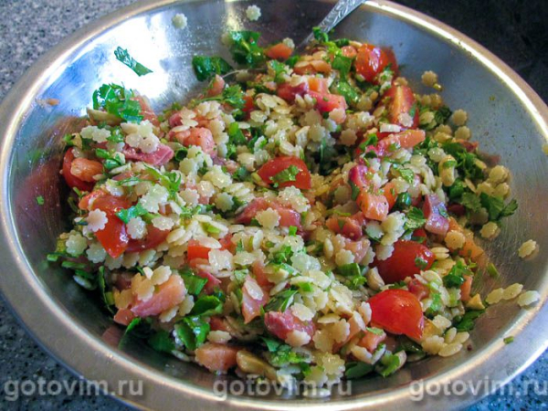 Паста - салат с рыбой