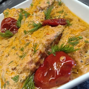 Белая рыба в ароматном соусе Белая рыба в ароматном соусе