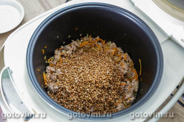 Гречка с фаршем в мультиварке Гречка с фаршем в мультиварке