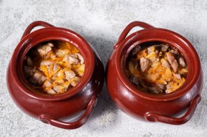 Каша с мясом в горшочке Каша с мясом в горшочке