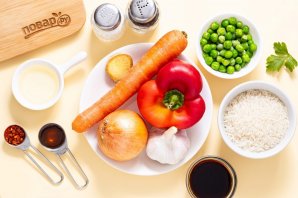 Рис по-тайски с овощами Рис по-тайски с овощами