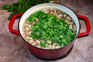 Постный грибной суп