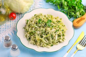 Постный салат из капусты