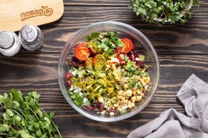 Постный салат с красной фасолью Постный салат с красной фасолью