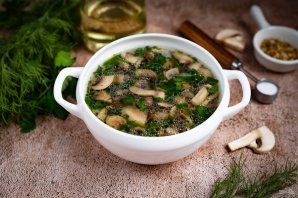 Постный грибной суп