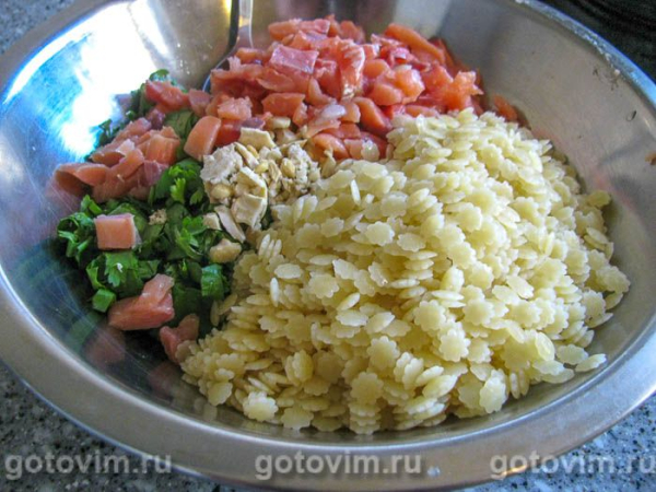 Паста - салат с рыбой