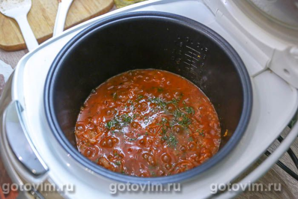 Тефтели с рисом в подливке в мультиварке