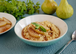 Пшенная каша с грушей