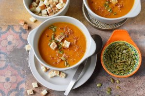 Постный суп из тыквы