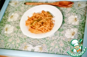 Лапша с крабом и спаржей Лапша с крабом и спаржей