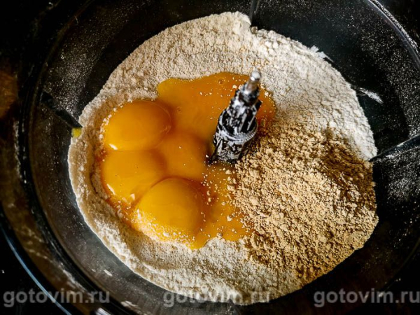 Печенье на желтках с арахисом и кунжутом 